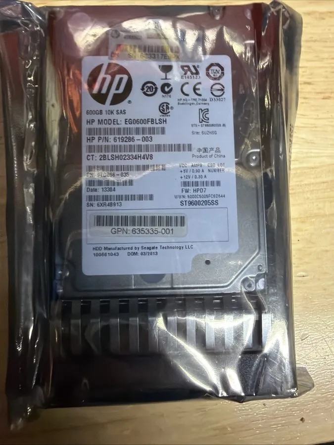 Жёсткий диск EG0600FBLSH COMPATIBLE 1 Year BBO HPE 600GB SAS 6G 10K SFF DP HDD — фото лота 2