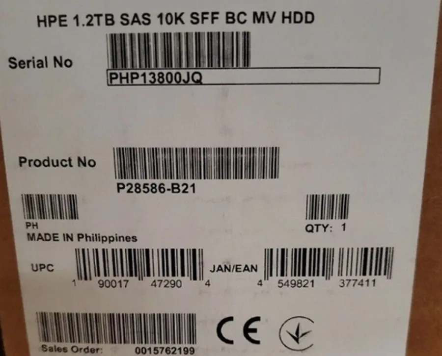 Жёсткий диск P30563-001 HPE 1.2TB 2.5" SAS 10K 12G Gen10 Plus V2 HDD Hard Drive