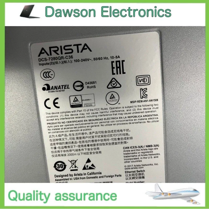 Коммутатор Arista DCS-7280QR-C36-F 24 Port 40GB QSFP+ 12 Port 100GB Front to Bac