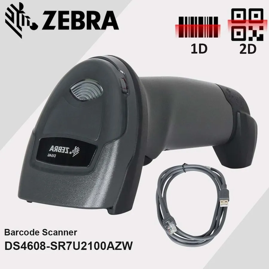 Сканер штрих-кода Zebra DS4608-SR7U2100AZW 1D 2D LED Handheld Laser Imager USB B — фото лота 1