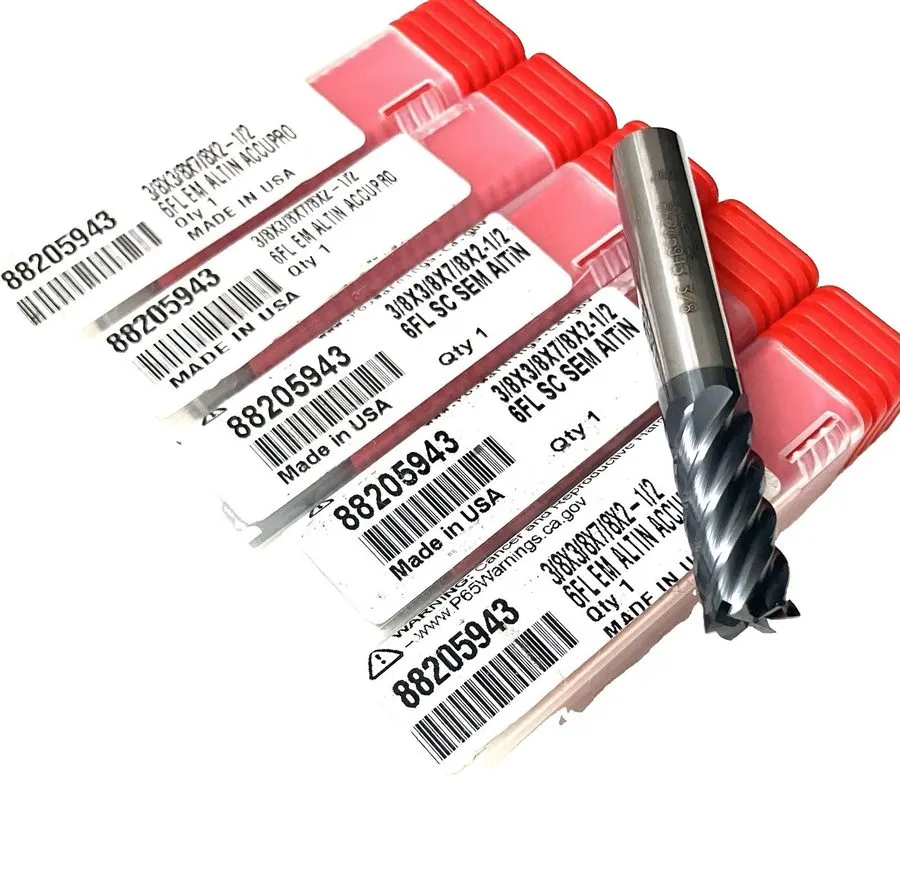 Режущий инструмент Accupro 3/8" 6FL Square End Mill Solid Carbide AlTiN 88205943