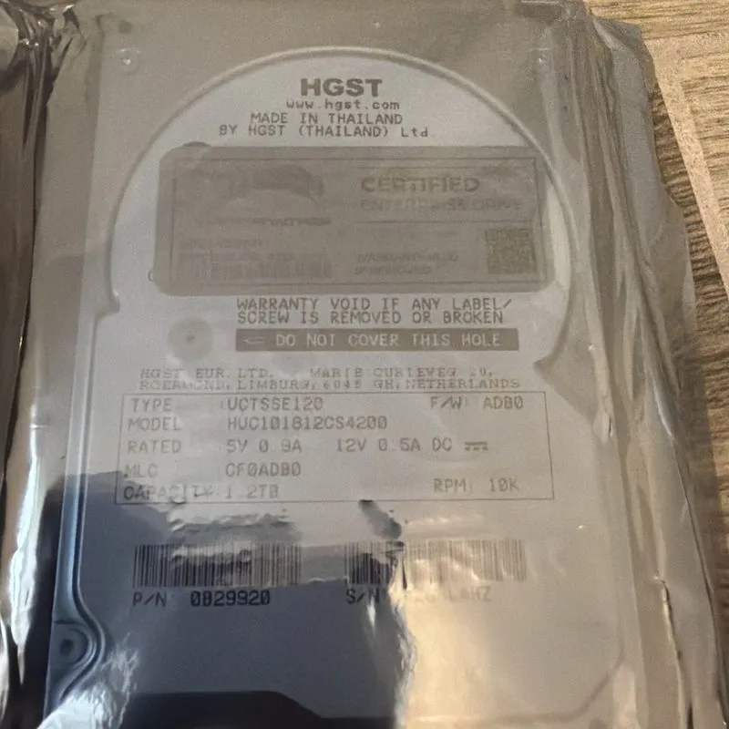 Сервер H.G.S.T 1.2TB HUC101812CS4200 10K 12Gb/s SAS 2.5'' Server Hard Drive — фото лота 3