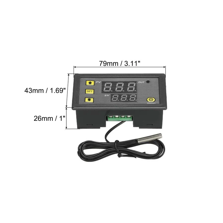Датчик температуры W-3230 10A DC 24V Digital LED Temperature Controller Thermost — фото лота 1