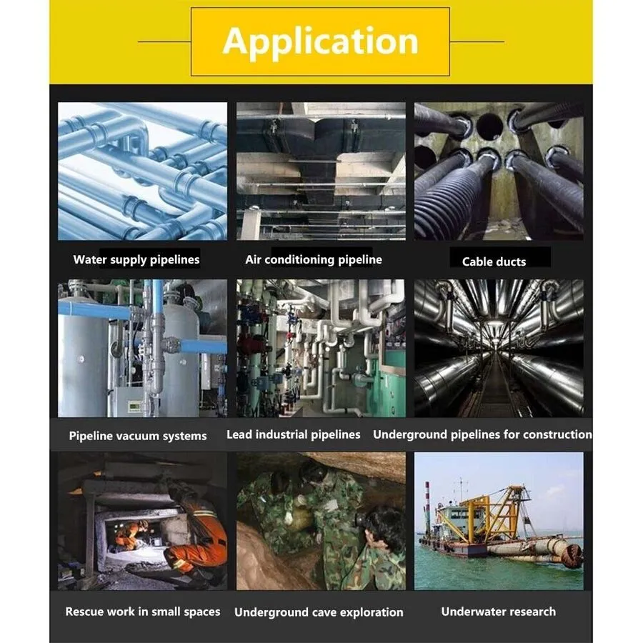 Камера для телеинспекции труб 9" Monitor 40M Pipe Inspection Camera IP68 HD 1000