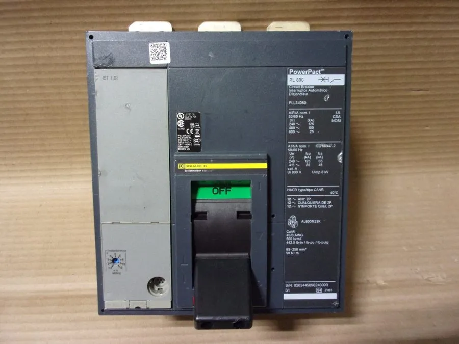 Автоматический выключатель Square D PLL34080 3 Pole 800 Amp 480V Circuit Breaker