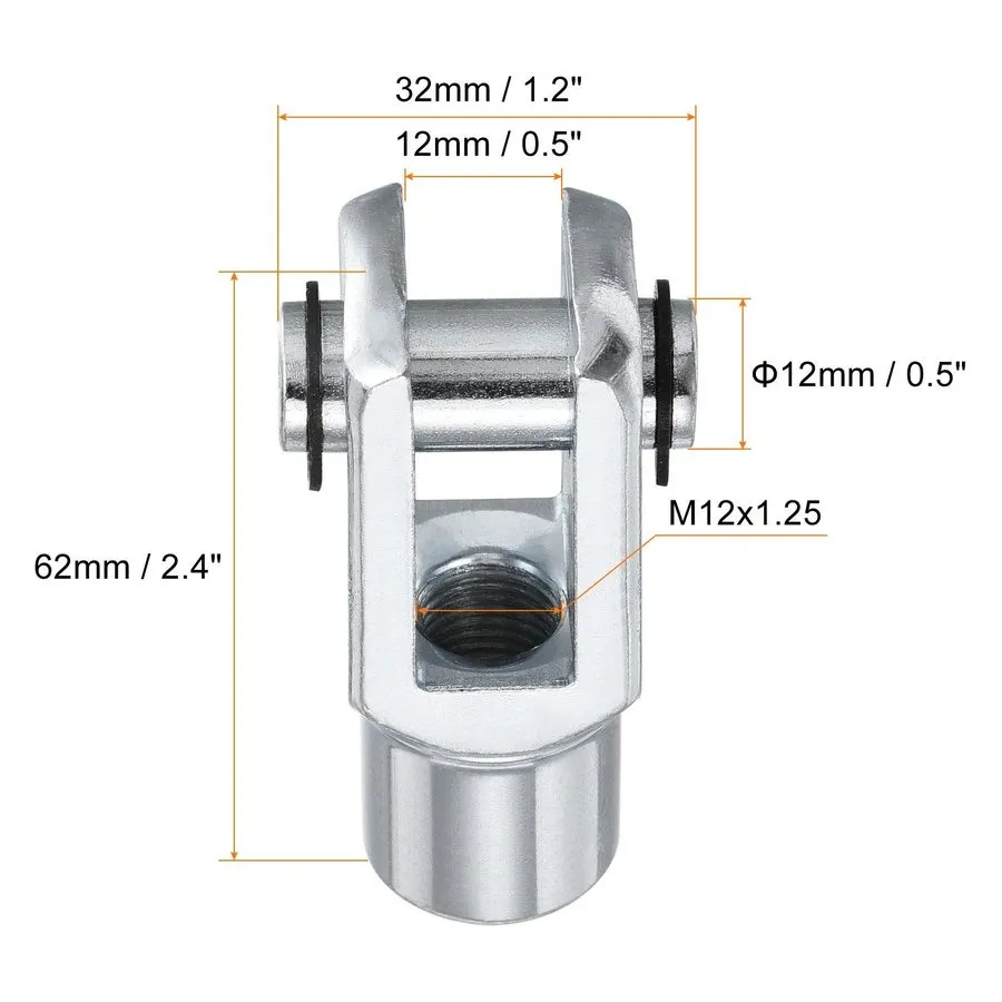 Датчик Air Cylinder Rod Clevis End M12x1.25 Female Thread Y Connector, Silver