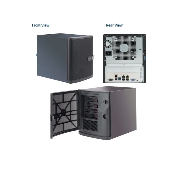 Сервер Supermicro CSE-721TQ-350B Mini Tower Server Black Mini-ITX 1U Fanau