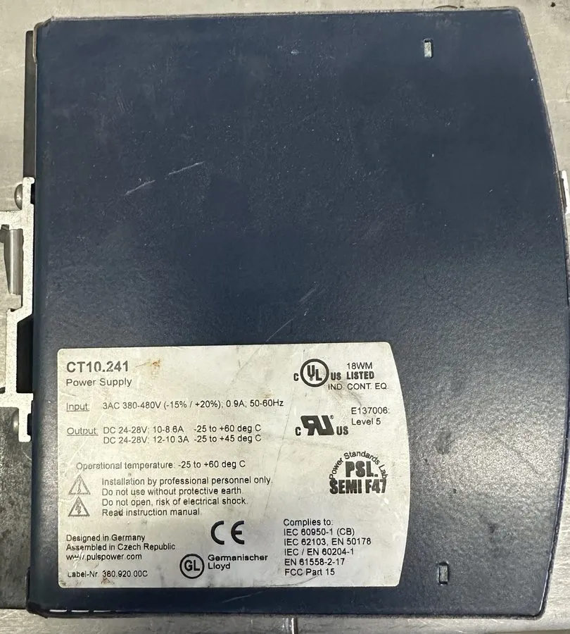 Блок питания Puls Ct10.241 Dc Power Supply, 380/480V Ac, 24/28V Dc, 240 W, 8.6 A — фото лота 2