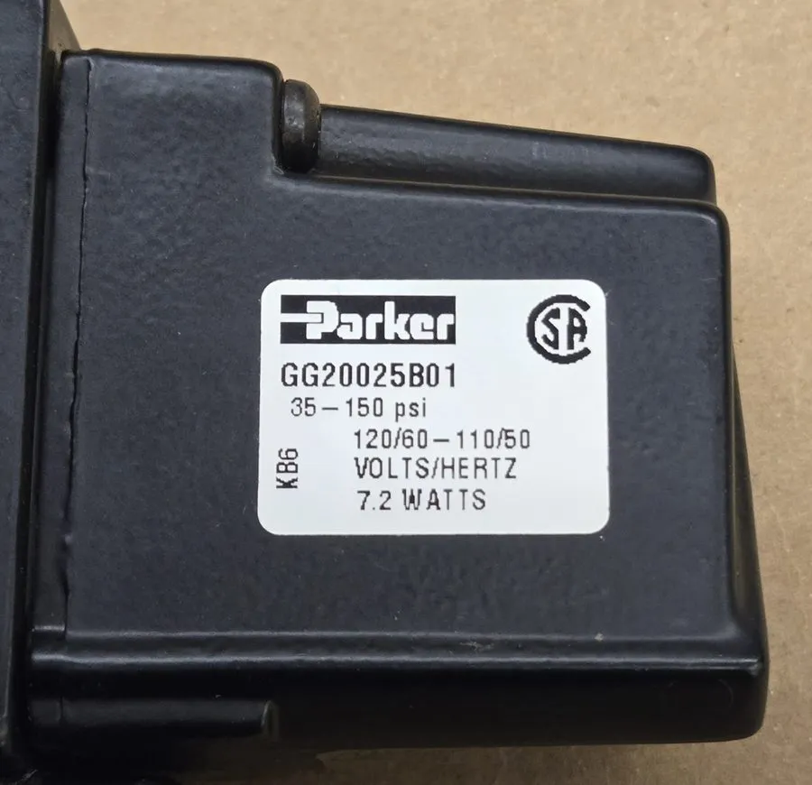 Пневмоцилиндр Parker HHB2005001 Pneumatic Cylinder 35-150PSIG 110/120V 7.2W — фото лота 2