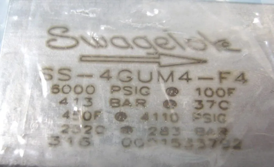 Клапан Swagelok SS-4GUM4-F4 SS General Utility Service Needle Valve FNSP