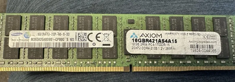 Модуль памяти Samsung 16GB 2Rx4 PC4-2133P-RA0-10-DC0 SERVER RAM — фото лота 1