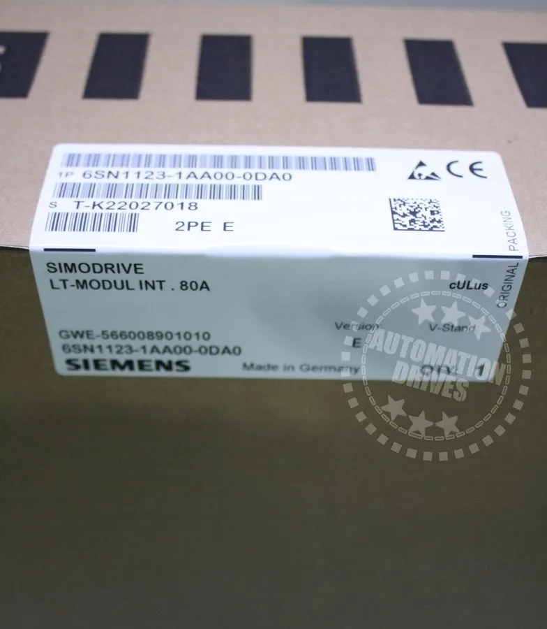 Сервоусилитель SIEMENS SIMODRIVE 611 POWER MODULE, 1 AXIS, 80 A, 6SN1123-1AA00-0