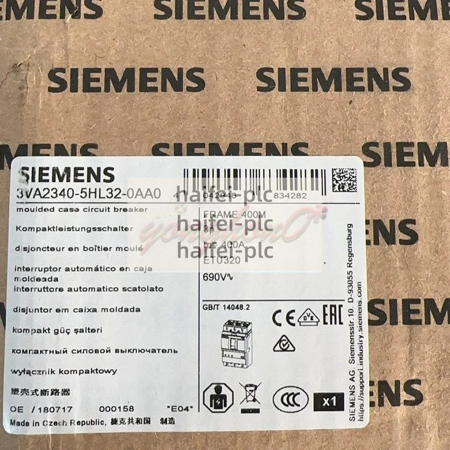 Автоматический выключатель SIEMENS moulded case circuit breaker 3VA2340-5HL32-0A