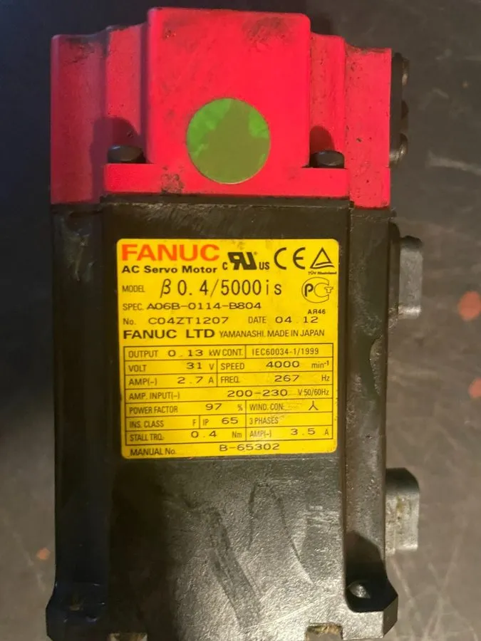 Серводвигатель Fanuc AC Servo Motor BiS 0.4/5000 A06B-0114-B804