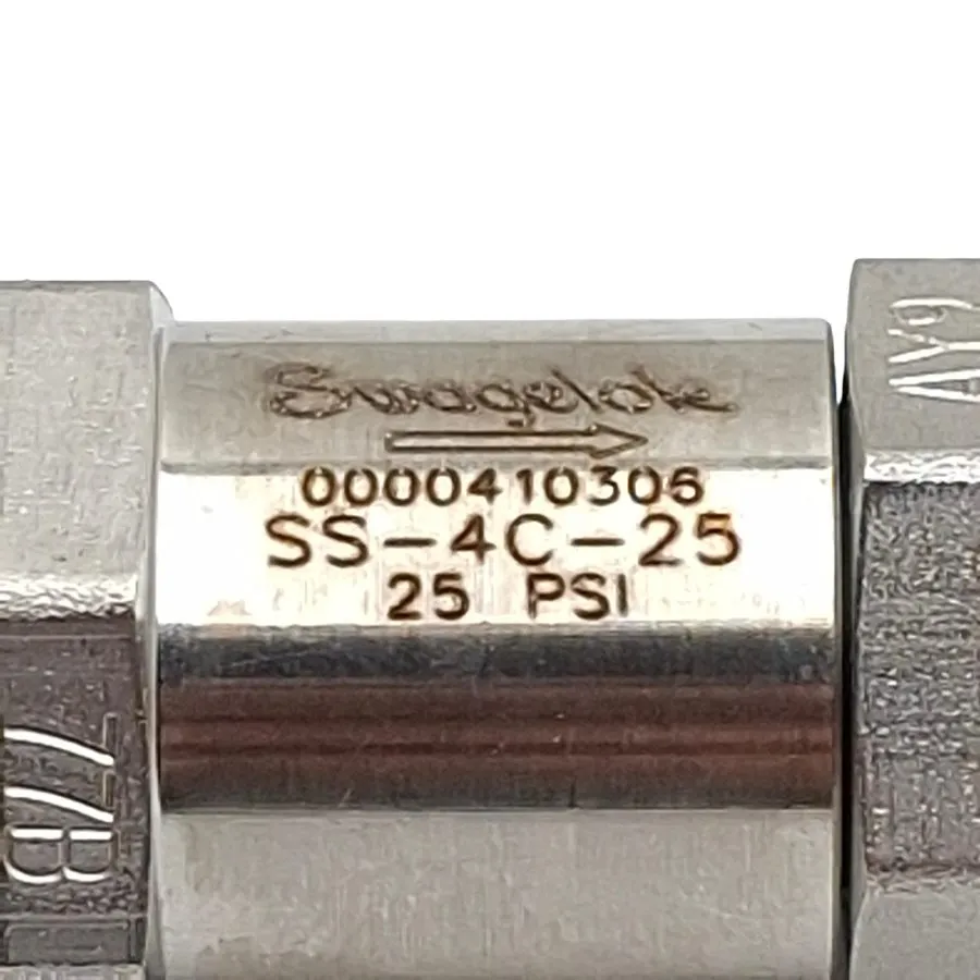 Клапан Swagelok SS-4C-25 Stainless Steel Poppet Check Valve FNSP