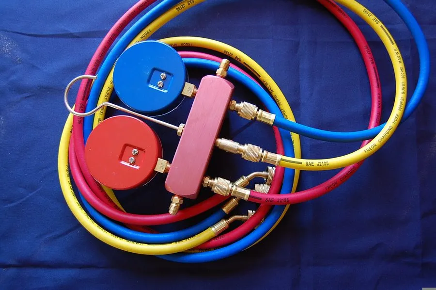 Манометрический коллектор R410A R22 R134a+Manifold Gauge+5ft Hose Set HVAC Field — фото лота 2