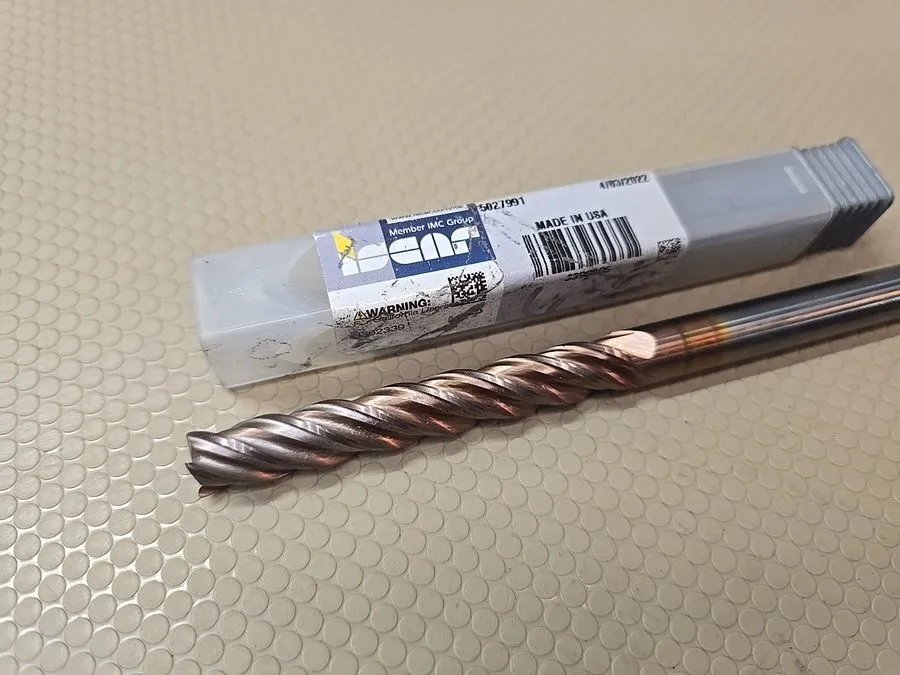 Режущий инструмент ISCAR ECI-4 437-3.0 Solid Carbide End Mill 7/16" 3" LOC 6" OA — фото лота 1