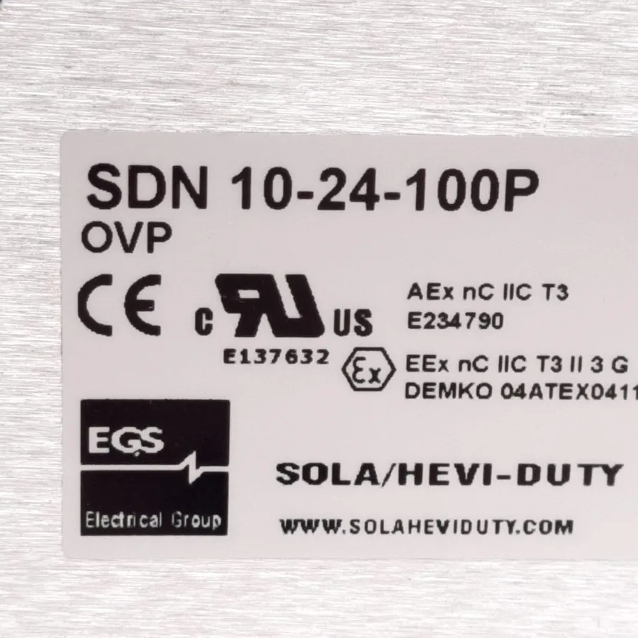 Блок питания Emerson SolaHD SDN 10-24-100P Power Supply 24VDC 10A 240W DIN Rail