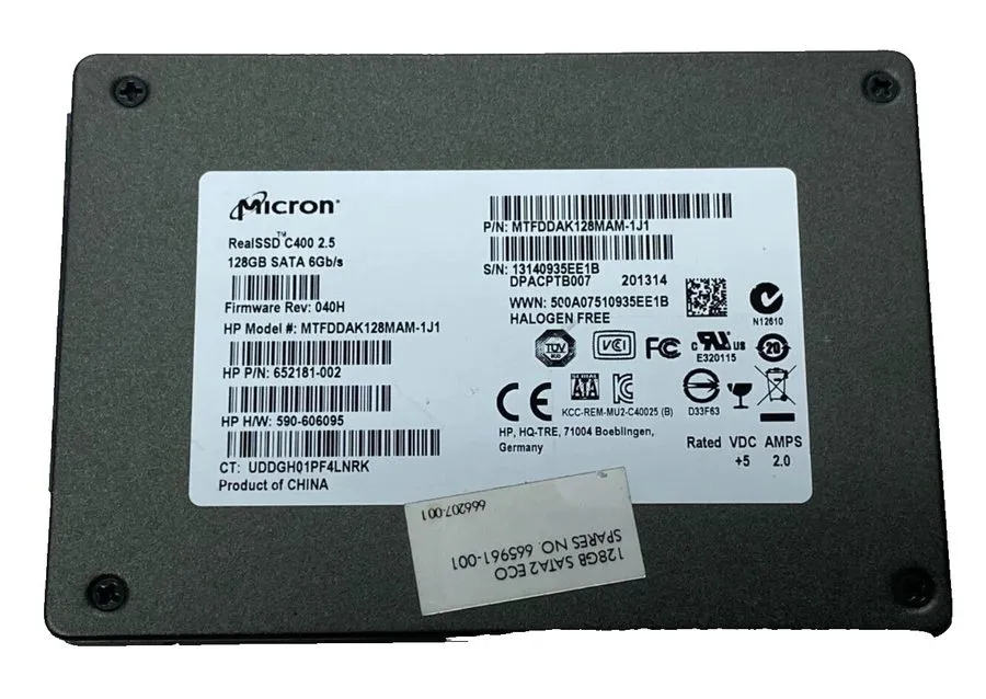 SSD-накопитель Micron RealSSD C400 128GB 2.5" SATA 6Gb/s SSD HP MTFDDAK128MAM-1J