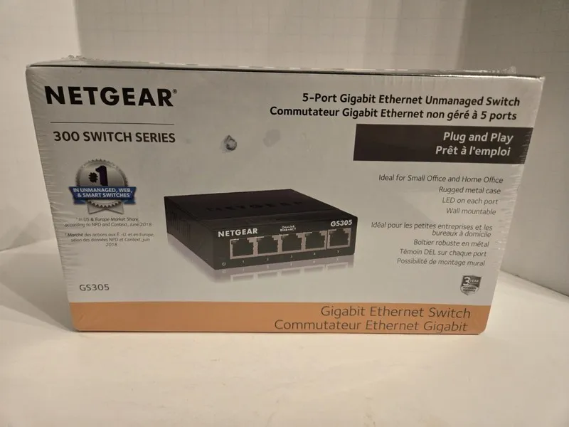 Коммутатор NETGEAR GS305300PAS 5 Port Gigabit Ethernet Unmanaged Switch