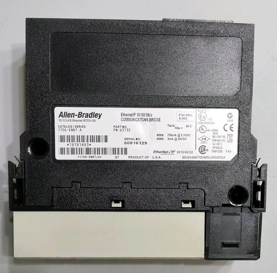 Коммуникационный модуль Allen-Bradley 1756-ENBT/A EtherNet/IP Communication Brid — фото лота 1