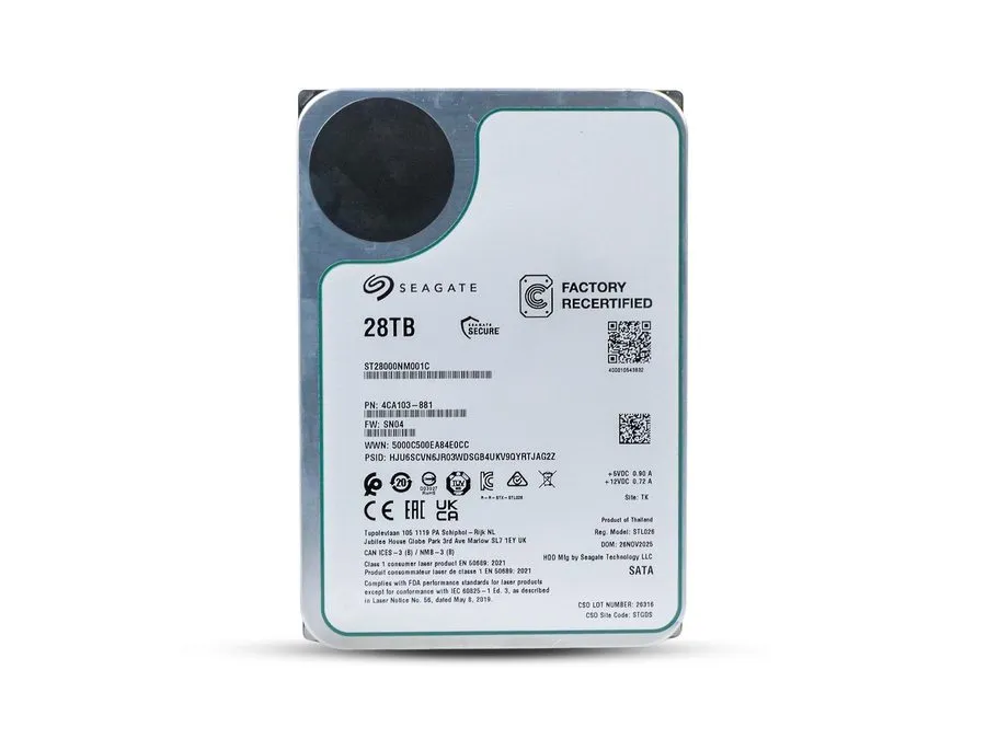 Жёсткий диск Seagate Exos ST28000NM001C 28TB 3.5" SATA 7.2K 6Gbs 256MB Enterpris