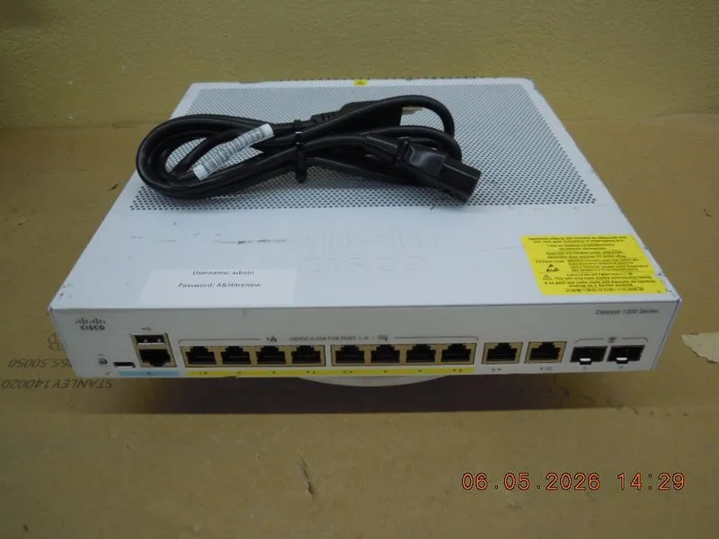 Коммутатор Cisco Catalyst C1200-8FP-2G 8-Port PoE+ Managed Switch 120W — фото лота 1