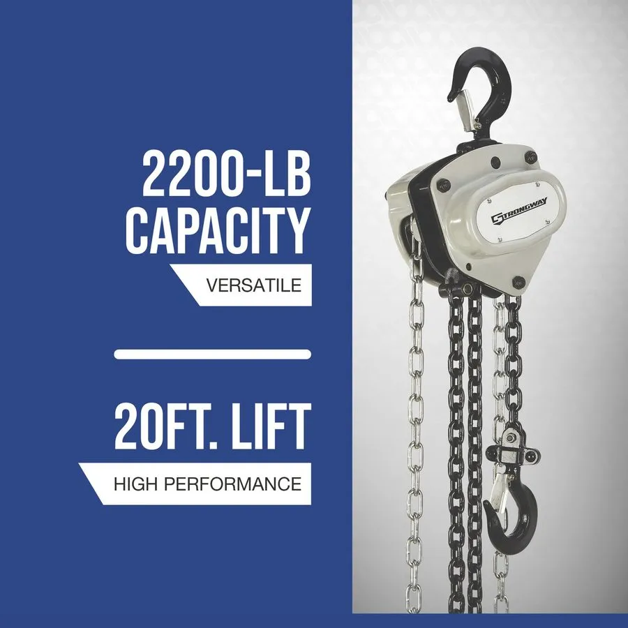 Таль Klutch Lever Chain Hoist, 2200-Lb. Capacity, 15ft. Lift