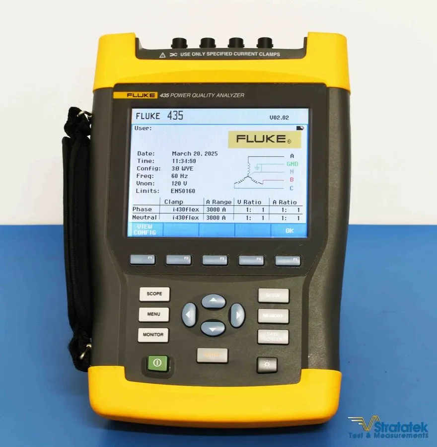 Анализатор Fluke 435 Power Quality Analyzer 3-Ph PQA iFlex 3000A Current Probes  — фото лота 1
