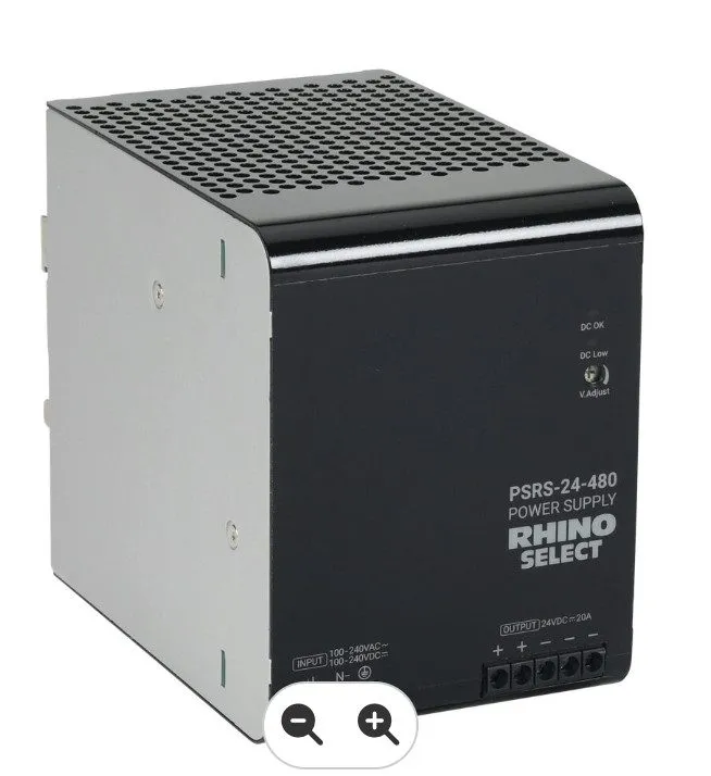 Блок питания RHINO SELECT PSRS-24-480 24VDC 20A 480W DIN Rail Power Supply — фото лота 1