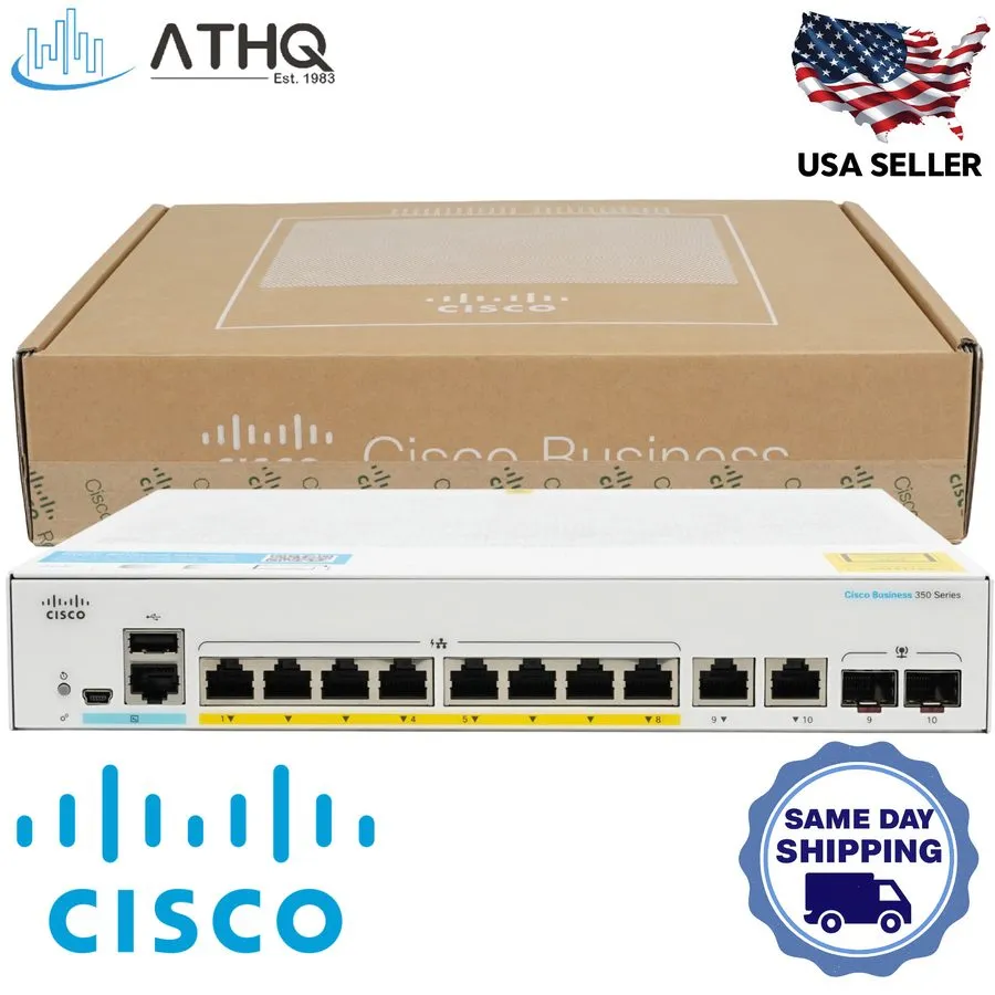 Коммутатор Cisco CBS350-8FP-2G 8-Port Gigabit PoE+ Managed Switch 120W 2x SFP