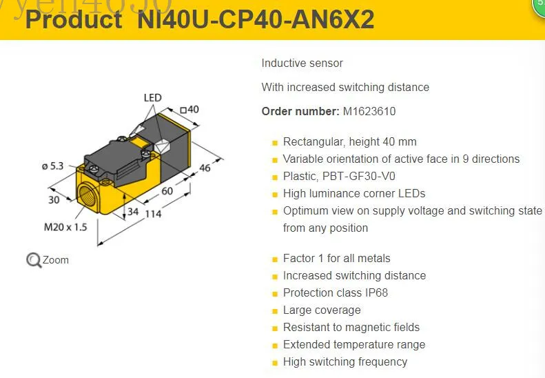 Датчик приближения Turck BI5-M18-RZ3X Proximity Sensor