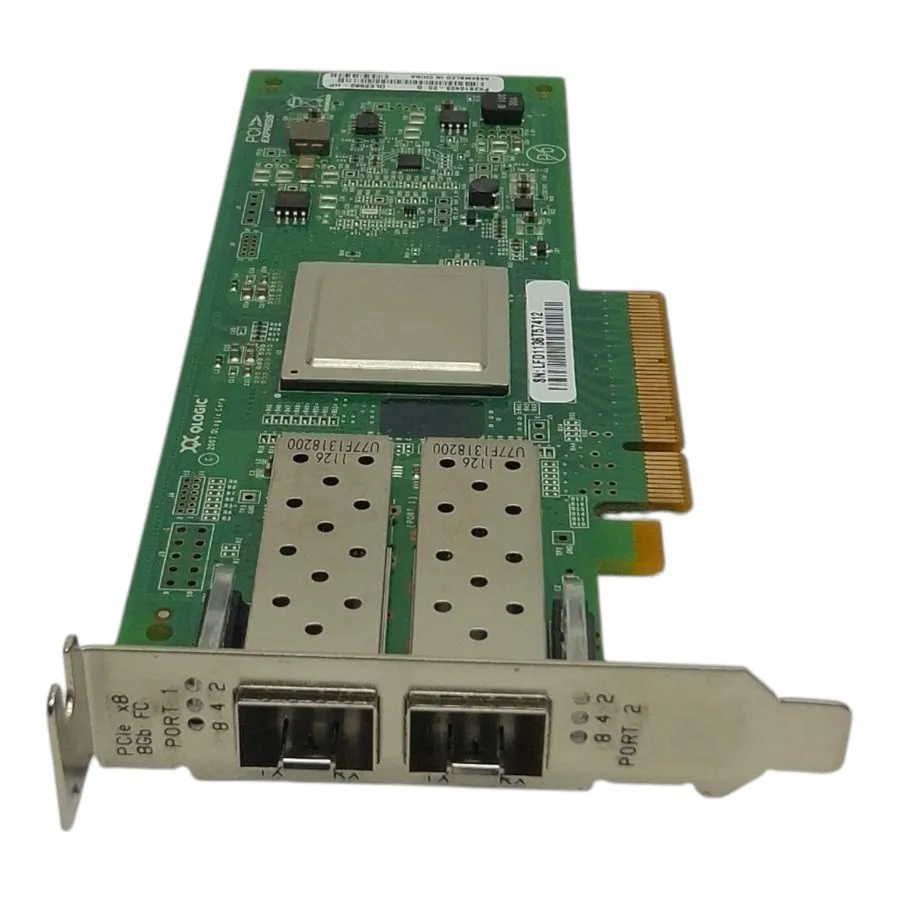 Контроллер AJ764-63002 HP QLogic QLE2562 PCIe 8Gb FC HBA, HP SP# 489191-001, Low — фото лота 1