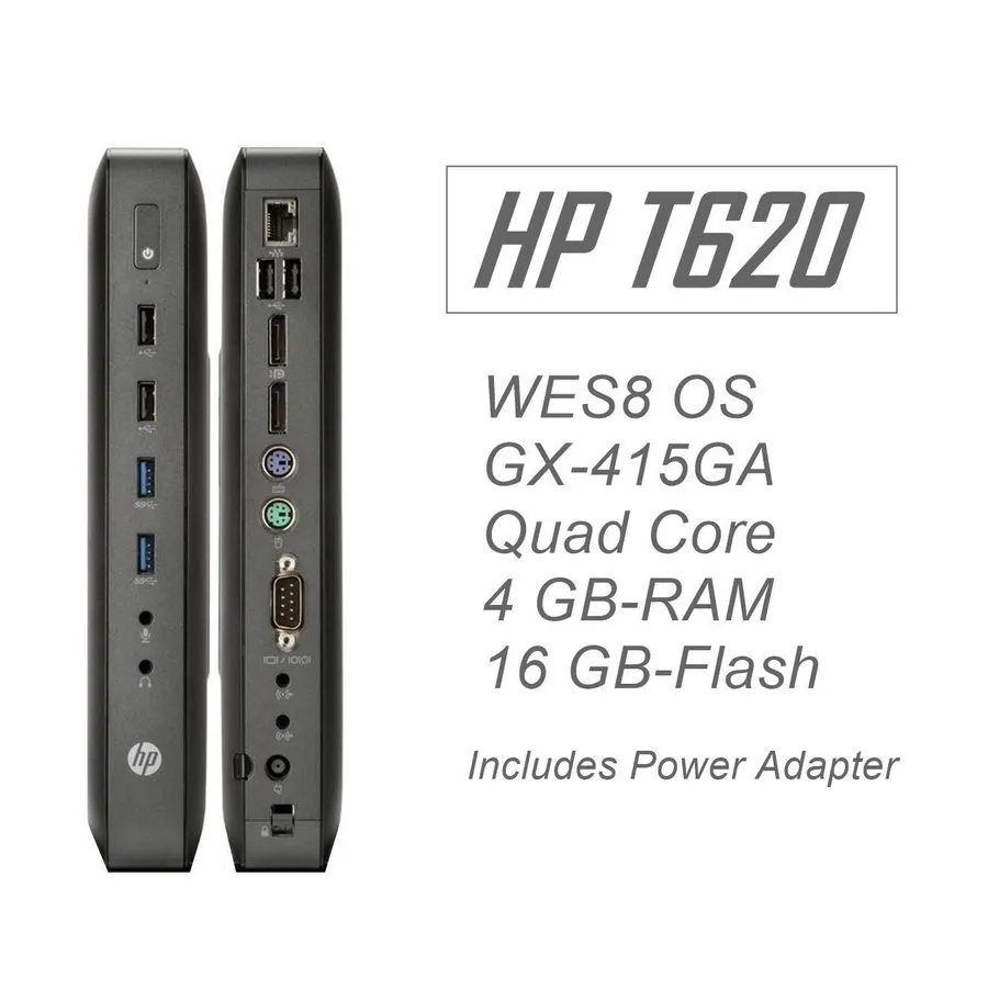 HP T620 Thin Client WES8 AMD GX-415GA Quad Core 1.5GHz 4GB-R 16GB-F G6F36AA