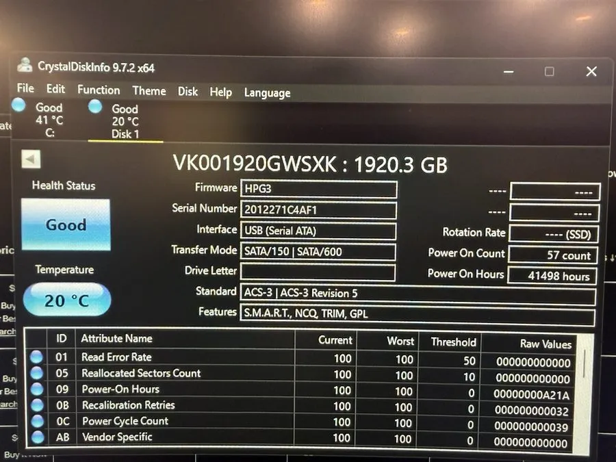 Сервер Micron MTFDDAK1T9TDC 1.92TB SSD SATA 2.5 Server Laptop Desktop PC Hard Dr — фото лота 2