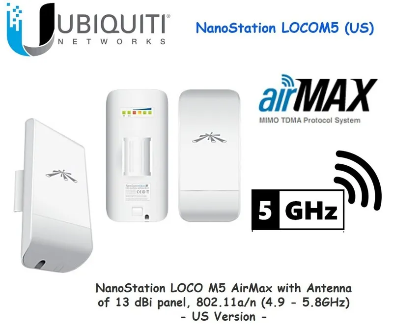 Операторское оборудование UBIQUITI LOCOM5 AirMax with Antenna of 13 dBi panel, 8