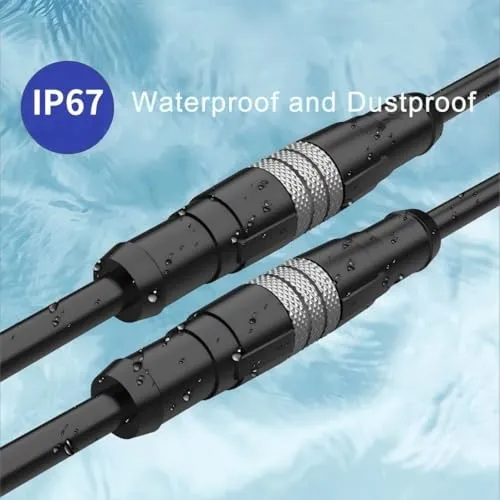 Датчик 6.56Ft M12 Connector Cable A Code Straight Male to Female Plug Socket 4Pi