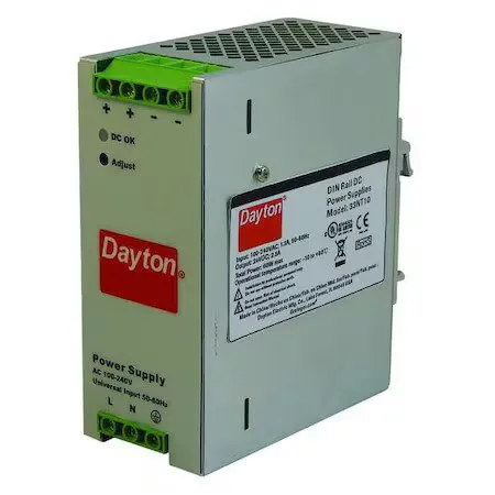 Блок питания DAYTON 33NT10 Power Supply,DIN Rail,60W,24VDC,Metal