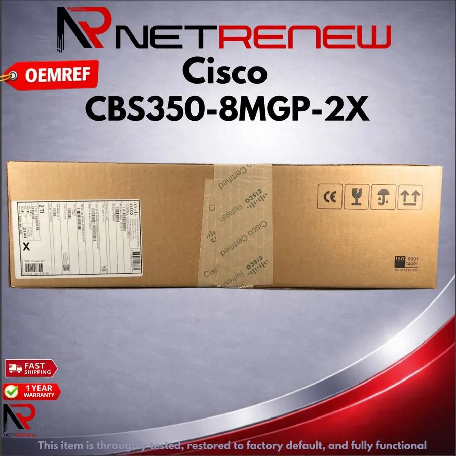 Коммутатор Cisco CBS350-8MGP-2X 8‑Port Managed MGig PoE+ 2.5G + 10G Uplink Switc