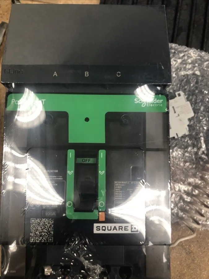 Автоматический выключатель BJA36100 SQUARE D 3 POLE 100 AMP 480V 65KA POWERPACT  — фото лота 2