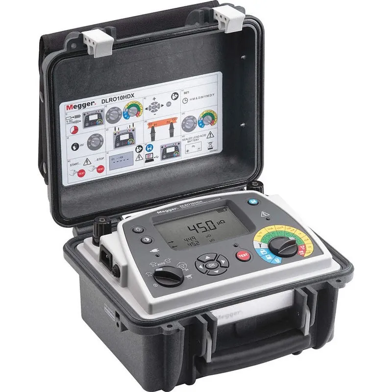 Дисплей MEGGER DLRO10HDX-HS1 Micro Ohmmeter, 250 microohm Max, LCD 54JH75 — фото лота 1