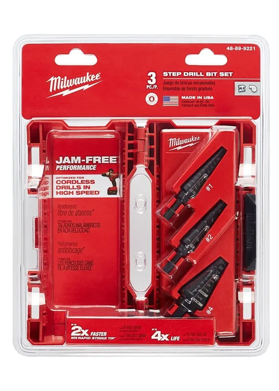 Режущий инструмент Milwaukee 48-89-9221 Milwaukee Tool Step Drill Bit Set