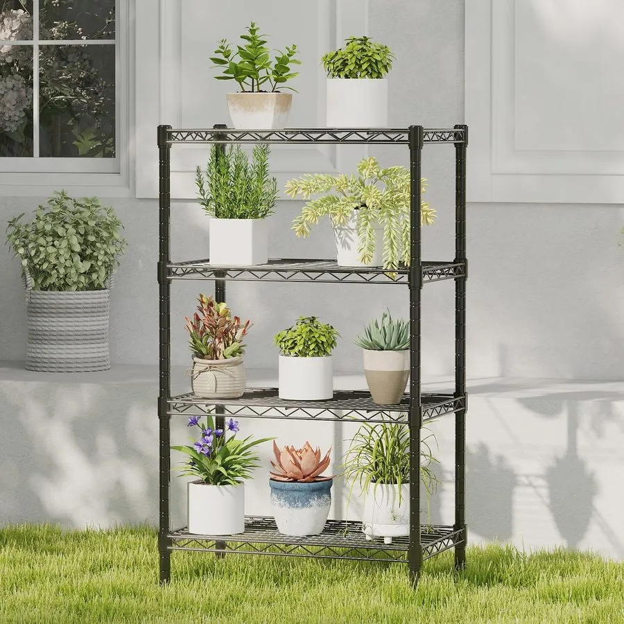 Стойка/шкаф 4-Tier Metal Wire Storage Shelves, Adjustable Standing Storage Rack