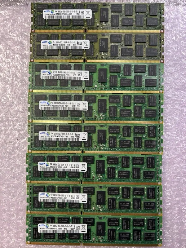 Модуль памяти GB (16 x Samsung 8GB 2Rx4 PC3L 10600R M393B1K70CH0-YH9 DDR3 ECC RA