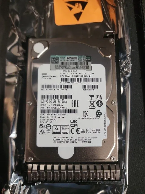 Жёсткий диск 876936-002 0 Hours BULK HPE 1.2TB SAS 12G 10K SFF SC DS HDD