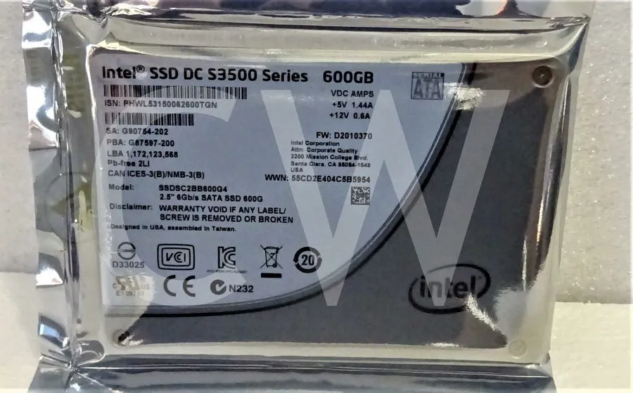 SSD-накопитель Intel 600GB SATA SSD 2.5" Intel DC S3500 SSD SSDSC2BB600G4