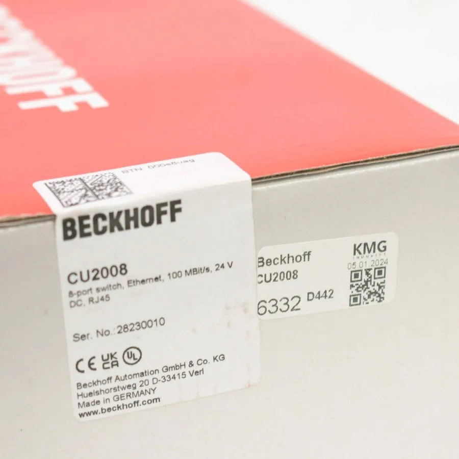 Коммутатор BECKHOFF CU2008 8-Port Ethernet Switch 24VDC