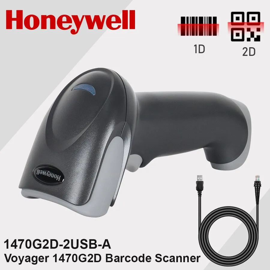 Сканер штрих-кода Honeywell Voyager 1470G2D-2USB-A Wired Handheld USB 2D Barcode — фото лота 1