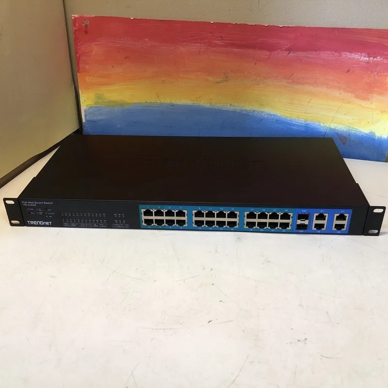 Коммутатор TRENDnet TPE-224WS 24-Port 10/100 Web Smart PoE+ Switch 193W SFP