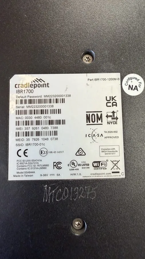 Маршрутизатор Cradlepoint IBR1700-1200M-B Ruggedized Mobile Wireless Router 4G
